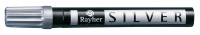 Маркер размер точки "м" (большая) для всех поверхностей Rayher, цвет серебро 3826122 (1 шт)